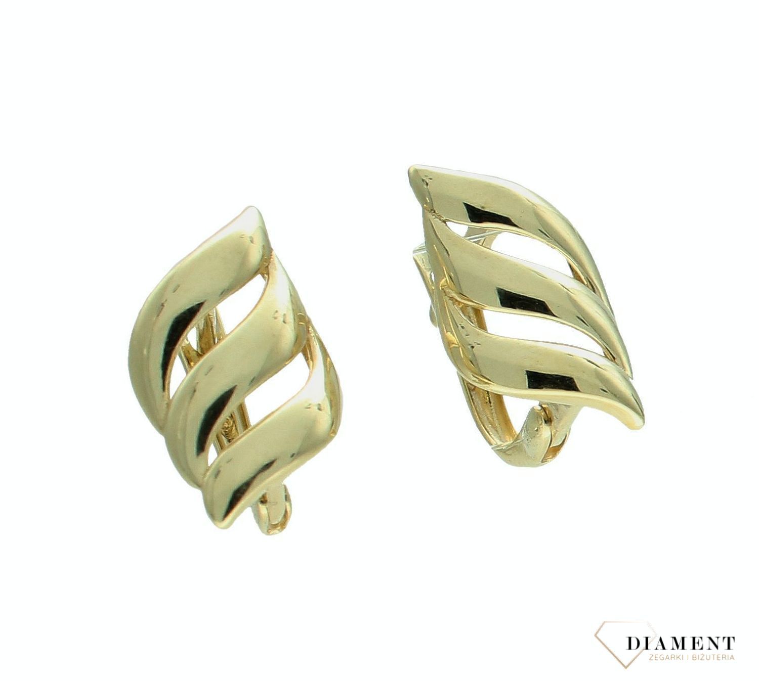 Złote kolczyki damskie 375 angielskie klasyczne KL 8832 375 (1).jpg